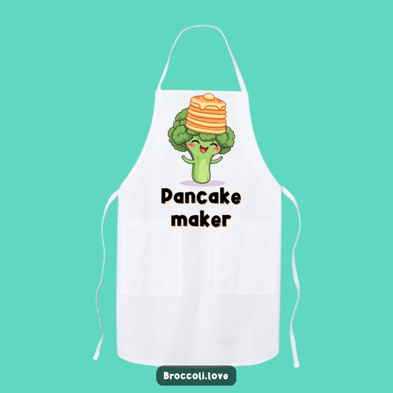 Funny Pancake Broccoli Giggle Apron - Hilarious Breakfast Cooking Gift