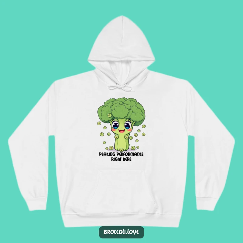 Funny Broccoli Juggling Peas Hoodie - Comfy & Cheerful Veggie Wear