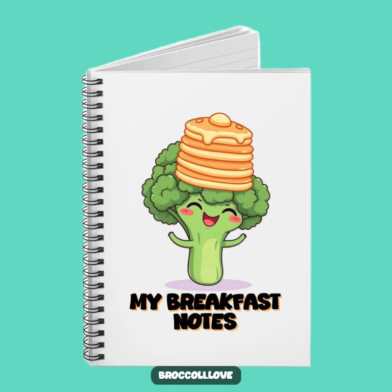 Funny Pancake Broccoli Giggle Notebook - Hilarious Journal for Breakfast Lovers