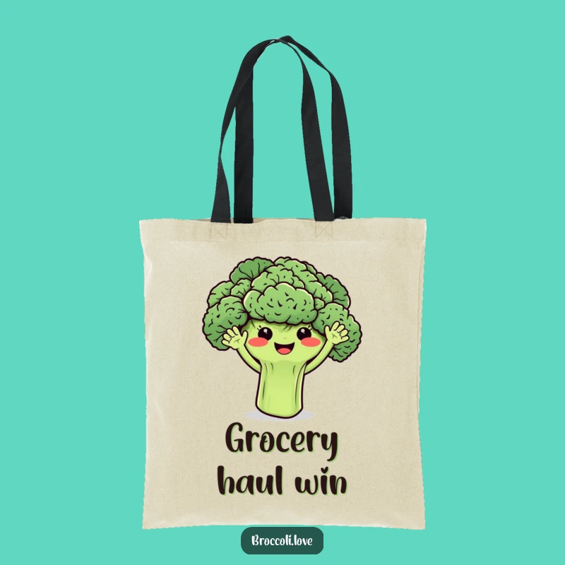 Broccoli's Cheerful Carry-All Tote Bag: Haul Your Goodies with Smiles