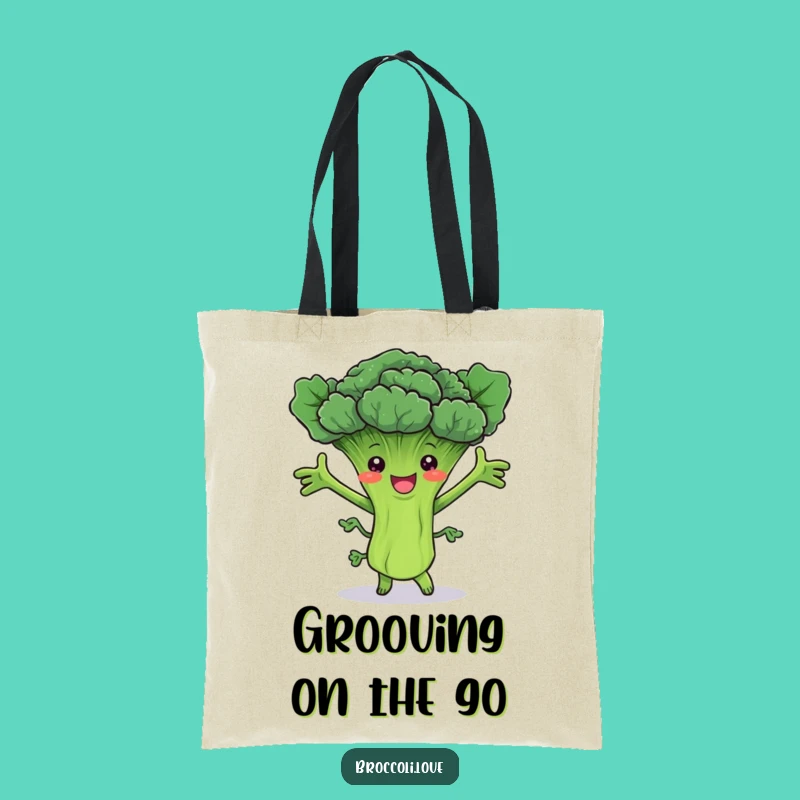 Funny Dancing Broccoli Stalk Tote Bag - Carry Your Happy Vibes